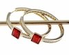 1425 Kolczyki złote pozłacane Austrian Crystal wiszące 14K cyrkonie Xuping 